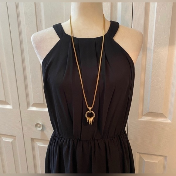 Doe & Rae High Low Halter Dress Size Small Sage Green - Picture 7 of 12